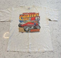 Vintage Men’s Cheaters Day Racing Graphic Tshirt Size XL – Action Sportswear