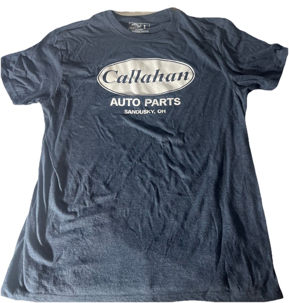 Callahan Auto Parts Shirt Sandusky Ohio Tommy Boy Men’s Blue Tee Size Large