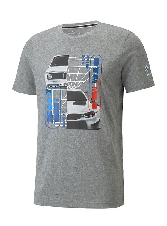 Puma BMW MMS Motorsport Gray Graphic Tee Men’s Sizes L & XL New with Tags
