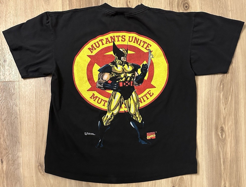 Vintage 1993 X-Men Wolverine Mutants Unite Marvel Comics Tee Shirt – Men’s Large