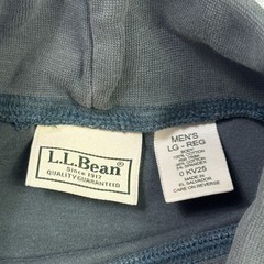 L.L. Bean Turtleneck Shirt Mens Large Green Long Sleeve Cotton Spandex Stretch