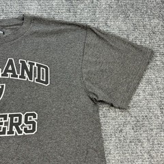 Oakland Raiders T Shirt Mens Large Gray NFL Team Apparel Logo Short Sleeve Tee