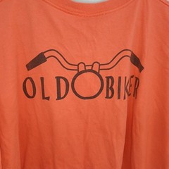 Old Biker Clothing Co EST 2004 Orange Short Sleeve 2 Sided Graphics T Shirt 2XL