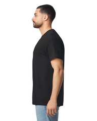 Lot of 5 Gildan® 3000 Black Cotton Short Sleeve T-Shirt Adult XL **NEW STYLE**