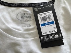 Under Armour Project Rock Brahma Bull White T-Shirt Men’s Sz M / L / XL / 2XL