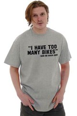 Bike Cycling Funny Sayings Motorcycle Biking Womens or Mens Crewneck T Shirt Tee