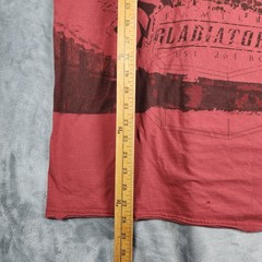 GLADIATORIA T-Shirt Men’s XL Red Graphic AOP Distressed Gladiator Collesium Rome