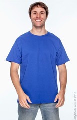 Hanes 5250 4XL 5XL Authentic Short Sleeve Men’s Cotton T-Shirt Deep Royal
