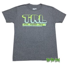 New MTV TRL Total Request Live 1998 Logo Gray Mens Vintage Classic T-Shirt