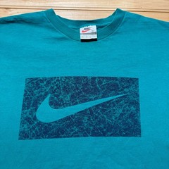 Vintage Y2K Nike Sportswear Big Swoosh Box Logo Short Sleeve Shirt USA Size XL
