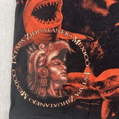 Vintage Great White Shark Bloody All Over Print T Shirt Sz XXL Yazbek Tag Mexico