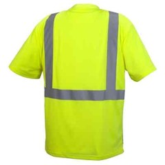 High Visibility ANSI Class 2 Hi Vis Reflective Tape Road Work Safety T Shirt