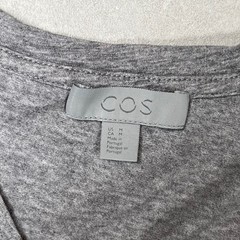 COS Scoop Neck T-Shirt Mens Medium Grey Heathered Cotton Minimalist Tee Casual