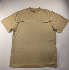 Sovereign State Cream Neutral 100% Cotton Unisex New York T Shirt Mens Large