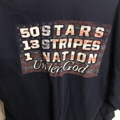 Buck Wear Men’s Size 3 XL Navy Blue “Red, White And True” American Flag Tee