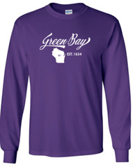 Green Bay Wisconsin State T-Shirt Long Sleeve Graphic Tees Unisex apparel