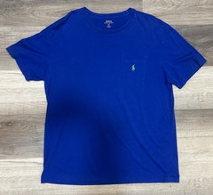Polo Ralph Lauren Blue Tshirt Green Pony Preppy Men’s Sz L