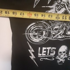 Work Sucks Lets Ride Mens M Motorcycles Skeleton T Shirt Black Gildan Biker