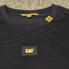 CAT Caterpillar Men’s Size L Large Workwear Black Logo New!