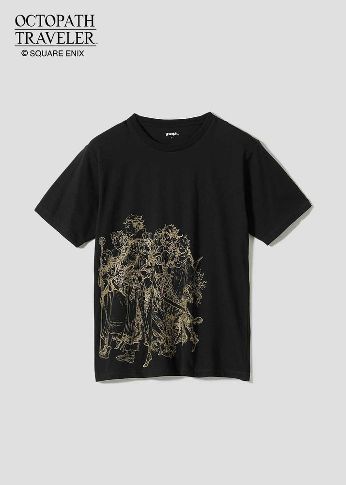 [Graniph] Bravely Default / Octopath Traveler Departure | T-Shirt Black SS-XXL