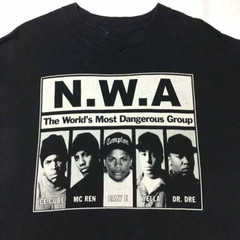 Nwa Straight Outta Compton THE MOST DANGEROUS GROUP T Shirt Full Size S-5XL