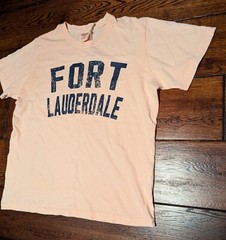 U.S. Vintage Men’s 100% Cotton Apricot Fort Lauderdale T-Shirt Size Small – NWT