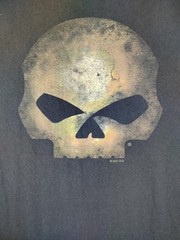 Harley Davidson Skull Shirt Mens Large Black Fort Worth Fast Free Biker TX