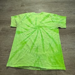 Predator Shirt Mens Large Green Cotton Graphic Tee Tie Dye Movie Sci-Fi Retro