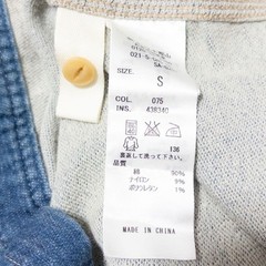 J.PRESS RED LABEL Indigo Blue Denim Shirt S Triple Stitch Workwear
