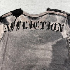RARE VTG Affliction Shirt Mens L Black Puppet Master God Vs Devil Demon AOP Y2K