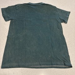 Official Nirvana Smiley Face Distressed Band Tee Shirt Green Size Small