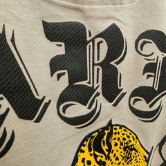 Roberto Vino Paris T Shirt Men L Beige Leopard Graphic Streetwear Luxury Hip Hop
