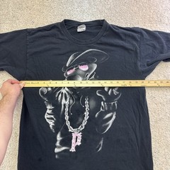 Vintage Y2K Pink Panther Shirt Mens L Faded Black Gangster Cartoon Parody Shadow