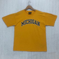 Steve & Barrys Michigan Wolverines T-Shirt Yellow Large NCAA Collegiate Tee