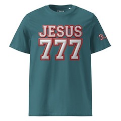 Unisex Organic Cotton T-Shirt – “JESUS 777” | Divine Perfection & Style