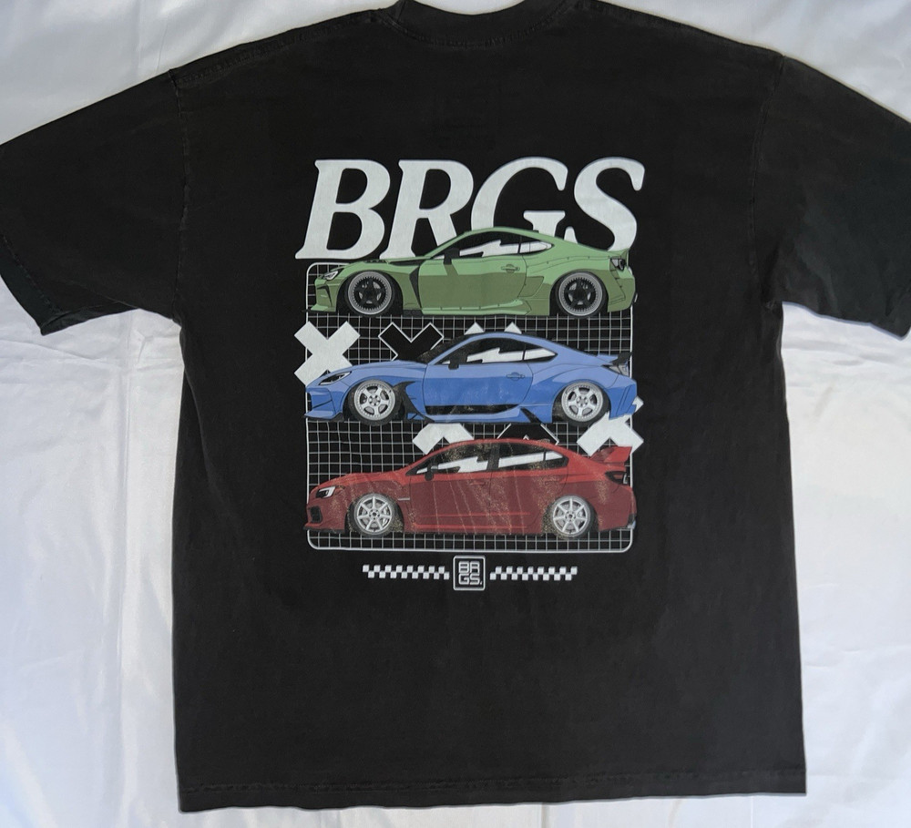 Subaru BRZ Car Shirt XL Blk BRGS Race Drift Streetwear JDM Toyota GR86 3182