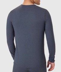2pk Hanes Men’s Thermal Long Sleeve Performance Base layer Crewneck Gray Small