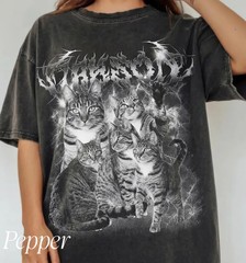 Custom Cat Portrait Comfort Tee Personalized Pet Photo Shirt Gift Idea