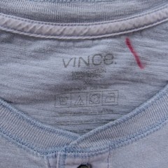 Vince Shirt Mens Extra Large Blue Henley Long Sleeve Lightweight Button