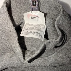 Vintage Nike Mock Neck Long Sleeve Shirt Gray USA Made Swoosh XL Y2K