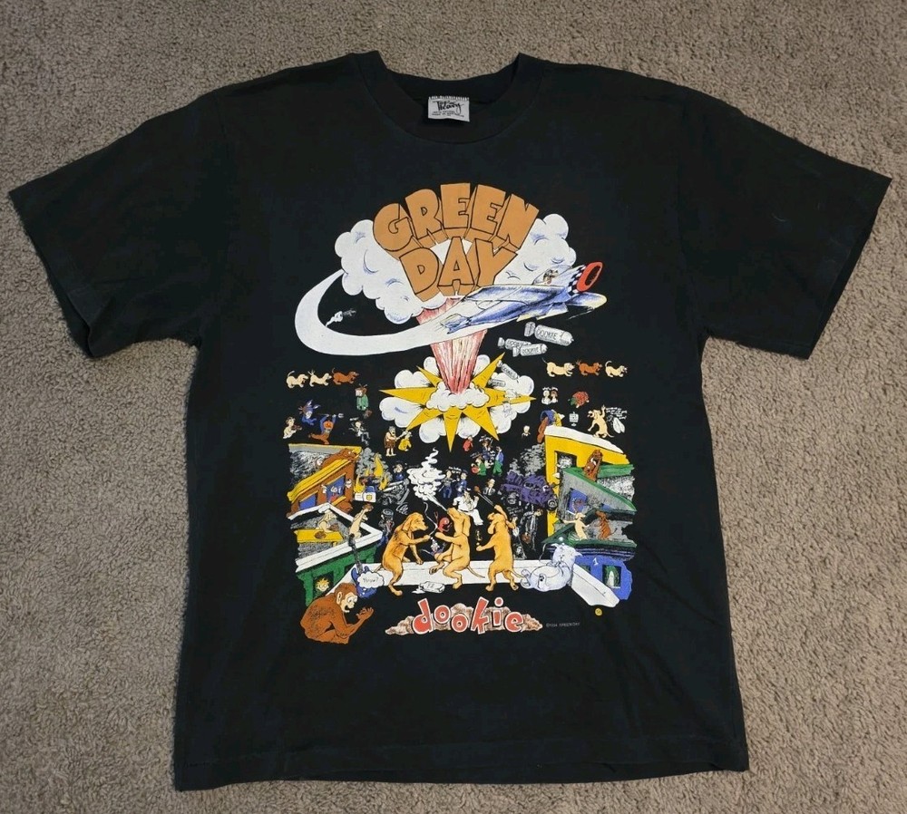 Vintage 1994 Green Day Dookie Tour Brockum Band TShirt M Australia Single Stitch