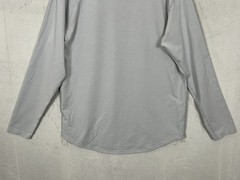 Bylt Drop Cut Lux Long Sleeve Shirt Men’s XL Grey Solid Stretch Gym Performance