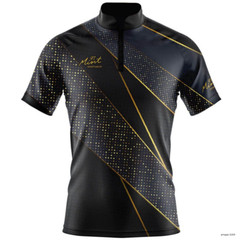 SALE Bowling London V2 Black Gold Best Gift Zip Bowling Jersey Size S-5XL