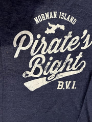 MV Sport Tank Top Mens Large Navy Heather Norman Island Pirate’s Bight BVI Beach