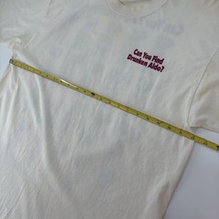 Vintage Can You Find Drunken Waldo T-Shirt Size XL Humor Parody 90s White