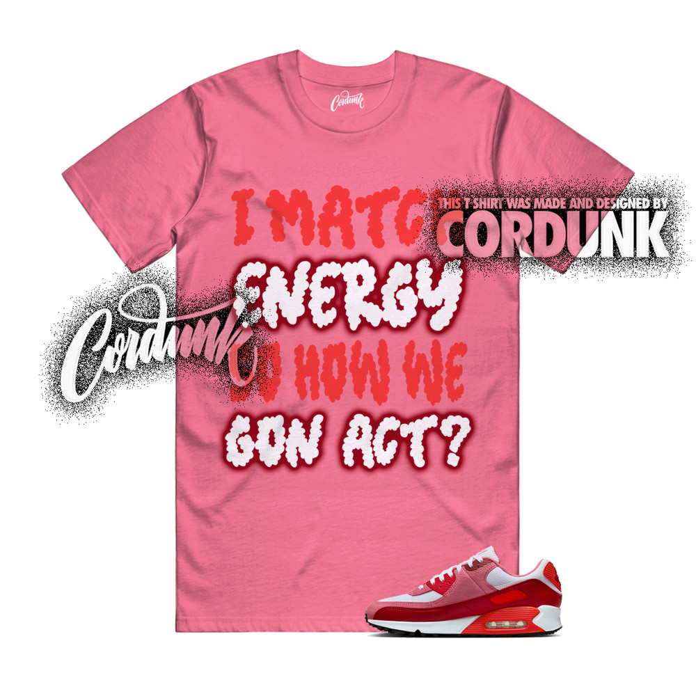 Air Max 90 Peony Light Crimson Team White Valentines Day 2026 T Shirt MATCH