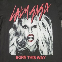 Old Navy Lady Gaga Born This Way Shirt Mens Small Black Graphic Tee Tagless