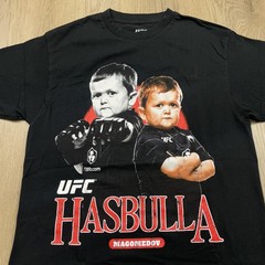 UFC Hasbulla Magomedov Shirt Mens Medium Black Graphic Tee MMA Fight Crewneck