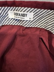 Coofandy mens Sz: 3xl Causal Button Up Dress shirt Maroon black tribal graphic
