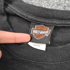 Harley Davidson Shirt Mens LARGE Black Loess Hills Pacific Junction Iowa Eagle L